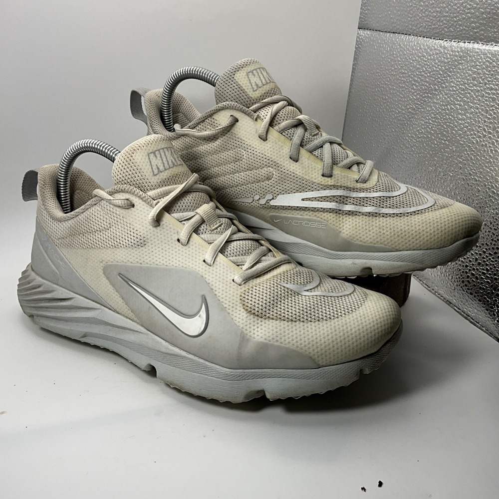 Nike Alpha Huarache 8 Pro Turf Cleats Mens Size 8.5 White CZ6559-110 Shoes